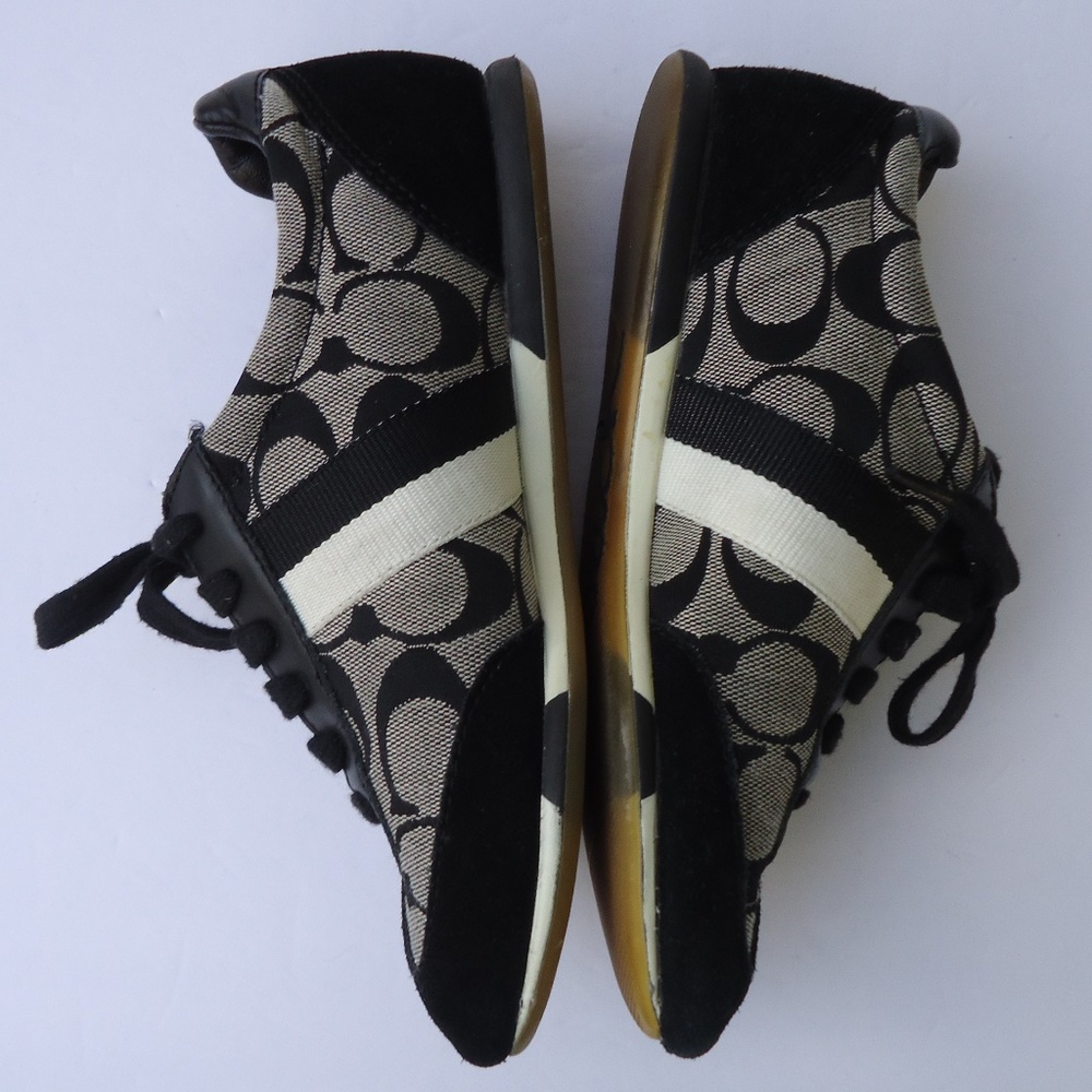 SIZE 5 M. COACH Joss ladies suede & canvas sneakers shoes. - Picture 5 of 8